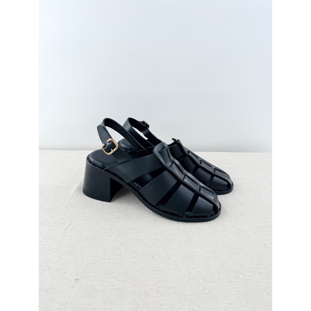 Freda Salvador JULIETA Fisherman Leather Block Heel Sandal - 10 New!